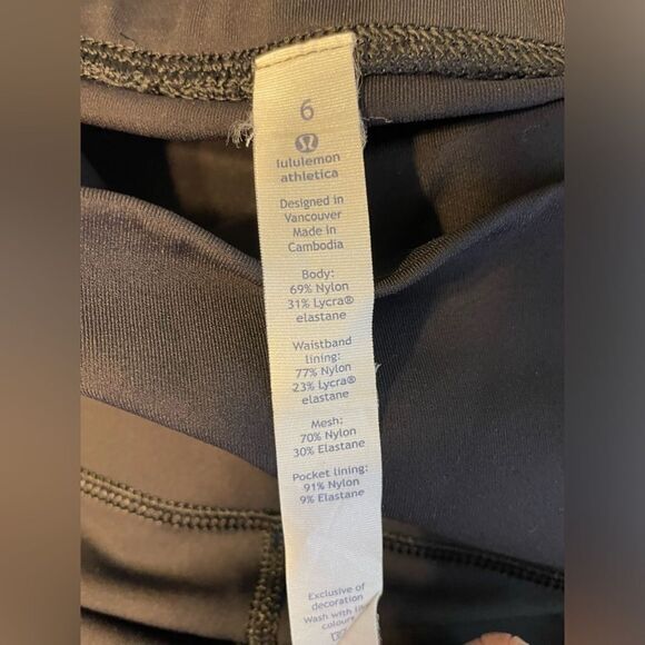 Lululemon Cropped Leggings w/Mesh Inserts 6 - Picture 8 of 8